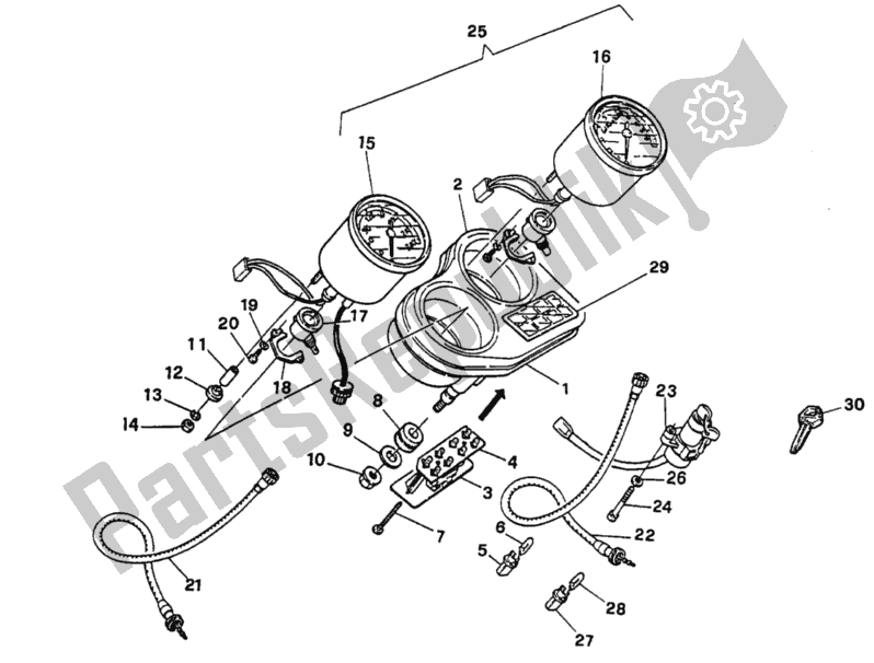 Alle onderdelen voor de Meter van de Ducati Supersport 750 SS 1997
